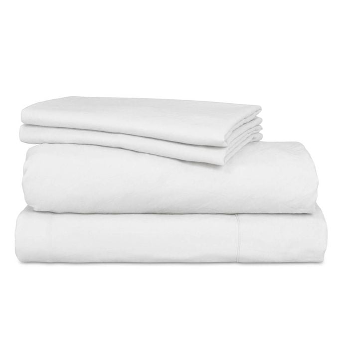 Ardor Boudoir Vintage Washed Sheet Set - White - King