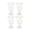 4pk Lvd Honeycomb Bee Wine/water Glass Barware/drinkware Decor 350ml 16x11x7.5cm