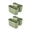 2x Joie Double Faucet Caddy Dual Compartments Sage 14x13x16cm Compact Organizer