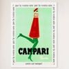 Galrie Vintage Campari Soda Poster from Italy 1968 Iconic Artwork for Home Décor, White Frame, 70 x 100cm (28 x 40inch)