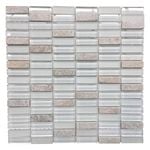Johnson Tiles 300 x 300mm Crystal Glass & Stone Blend Mosaic Wall Tile
