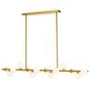 Telbix Moran Modern 14 Lights Pendant Hanging Lamp Light Metal Glass Antique Gold Opal Matt Gloss