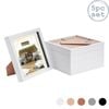 Nicola Spring 5 Piece 8 X 8 3d Shadow Box Photo Frame Set - Craft Display Picture Frame With 6 X 6 Mount - White
