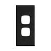 HPM LINEA 2 Gang Cover Plate - Asphalt