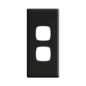 HPM LINEA 2 Gang Cover Plate - Asphalt