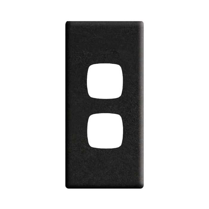 HPM LINEA 2 Gang Cover Plate - Asphalt
