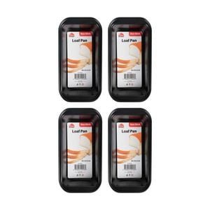4PK Culinary Kitchen Non-Stick Rectangular Bread Baking Loaf Pan Tray 25x13cm