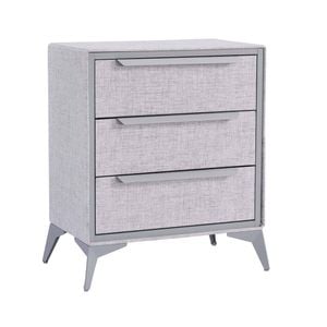 Bellos Living 3 Drawer Chest Fabric Drawers in Grey