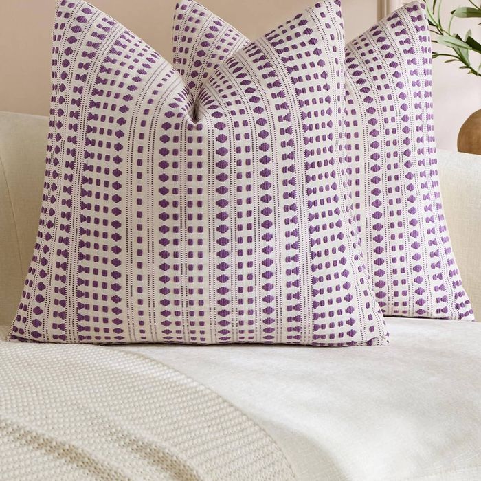 Gioia Casa 2-Pack Bohemian Dot Woven Cushion Covers 45cm x 45cm - Purple