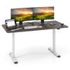 Costway 1.4 X 0.7m Electric Standing Table Motorised Computer Desk Grey