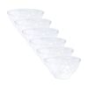 6x Partyware Heavy Duty Reusable Dimpled Salad Bowl Tableware 290mm Clear
