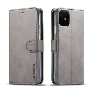 Wallet Leather Flip Case Cover - For Apple iPhone XS Max (Grey)