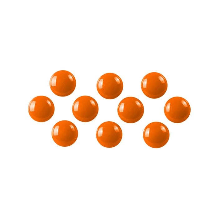 10PK Quartet 20mm Magnet Buttons For Magnetic Board - Orange