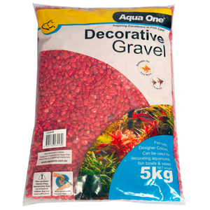 Aqua One Decorative Gravel Scarlet Red 7mm 5kg (10284R)