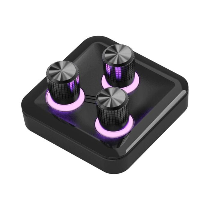Cooler Master Masterhub 3xknob Module With Customisable Rgb Lighting For Creative Audio And App Control