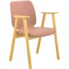 Modern Furniture MISSIE Arm Chair 59x55cm - Oak + Burnt Umber