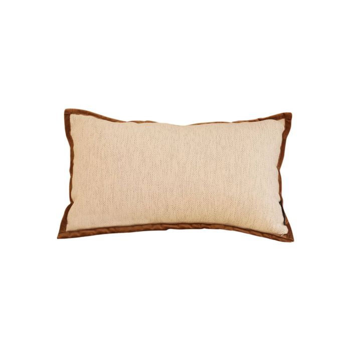 SOGA Off White Vintage Lumbar Throw Pillow 30x50x15cm