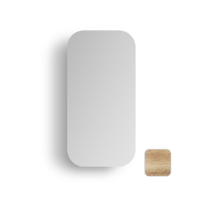 Attica Porta 900mm Natural Oak Soft Square Shaving Cabinet