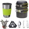NNEOBA Camping Cookware Kit with Stove Green