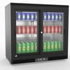 Thermaster Double Sliding Door Drink Cooler  - Commercial Bar Fridges (sc248sd)