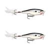 2x Rapala 9cm Skitter Pop Topwater Popper Fishing Lures - Chrome