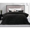 Cdsi Arna Fleece Comforter Queen Set 2 Pillow Cases 48x73cm Black 240x240cm