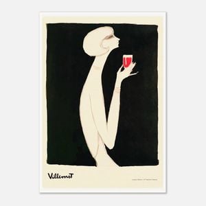 Galrie Campari Bitter 1977 Vintage Poster by Bernard Villemot - Retro Wall Art, Poster Only, A2 42 x 60cm (16 x 24inch)