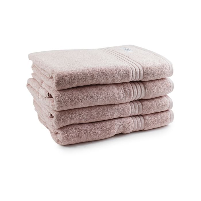 4pc Onkaparinga 69x140cm Flinders Bath Towel 600GSM Pink Blush