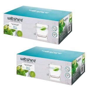 Wiltshire Plaza Short Glass Drink Tumblers 300ml | Set Of 12