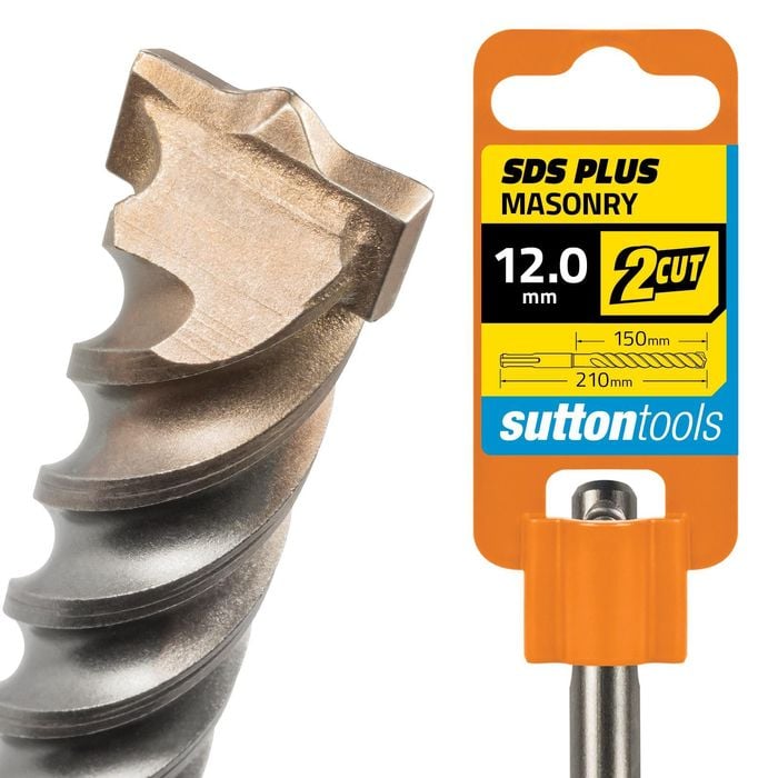 Sutton Tools 12.0 x 210mm 2 Cut SDS Plus Masonry Drill Bit Bunnings Australia