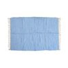 Large Chindi Cotton Handmade Floor Mat with Tassels 90 x 150 cm Blue