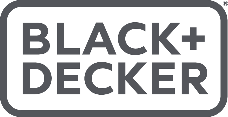 Black and decker logo in rectangular form