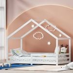 Artiss Wooden Bed Frame Single Size Beds Base Kids House  - Amos