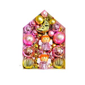 Catzon 72 Pcs Christmas Ball Ornaments with Multi Cute Shapes for Party Wedding Holiday-Set 7
