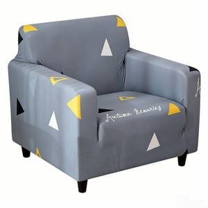 Advwin Chair Cover 1-seat Sofa Covers Chair Cover Stretch Slipcover Couch Lounge Recliner Grey