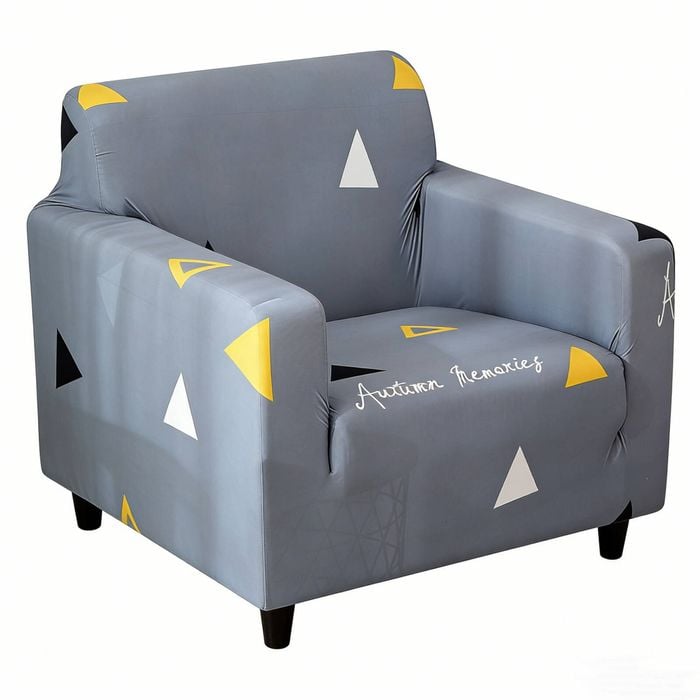 Advwin Chair Cover 1-seat Sofa Covers Chair Cover Stretch Slipcover Couch Lounge Recliner Grey