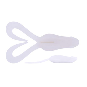 Daiwa 2023 BaitJunkie Kikker Curly Big Frog Soft Plastic Surface Fishing Lure White Pearl