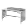 Modular Systems Sink Work Bench With Splashback 1400mm  - Commercial Kitchen Benches (ssb6-1400r)