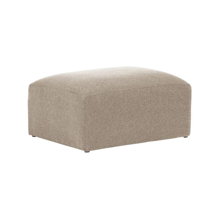 Blok footstool in beige, 90 x 70 cm