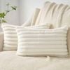 Gioia Casa Faux Fur Cushion Covers - Snow, 50cm x 30cm (Pack of 2)