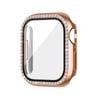 Bling PC Full Cover Watch Case Tempered Screen Protector - For Apple iWatch [42mm Series 10] (Rose gold)
