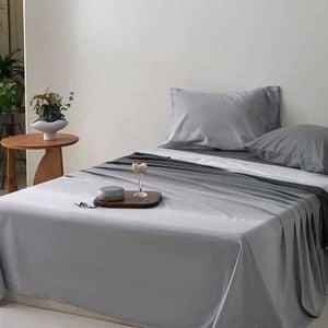 Grey Ombre 100% Cotton Bedding Sheet Set - King Size