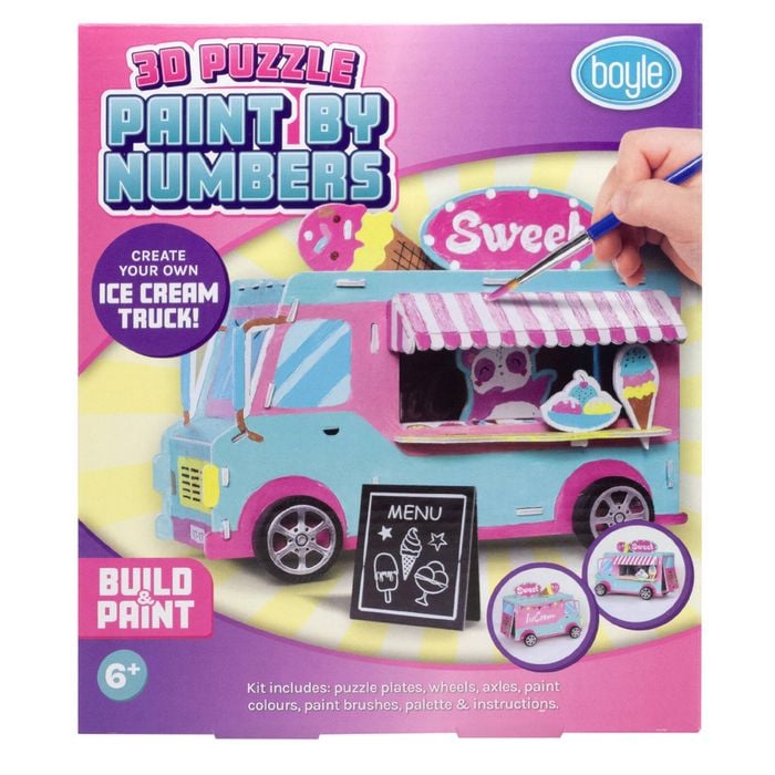 Boyle 3D Puzzle Ice Cream Truck Paint by Number Kit