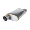 Redback 2-1/2" Performance Muffler Offset/offset - 8" X 4" Oval, 14" Long, 409 Ss