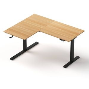 Artiss L-Shape Electric Standing Desk Oak