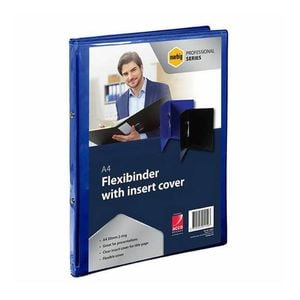 Marbig Flexi Binder with Clear Cover A4 2R 20mm (Blue)