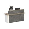 Modern Furniture JARIN  Reception Desk Left Panel - Carbon Grey & White Colour