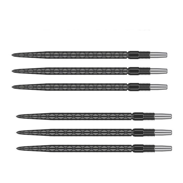 6pc Target Swiss Diamond Pro Steel Tip Quick-change Dart Points 40mm Black
