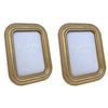 2PK SS Collective Gold Ridged Textured Beaded Rectangle Photo Frame 5x7