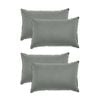 2x 2pc Royal Comfort Bamboo Charcoal Bedding Pillow 50x75cm - Grey
